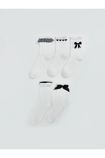 LC Waikiki Șosete LCW pentru copii, fete, pachet de 5 (W5)