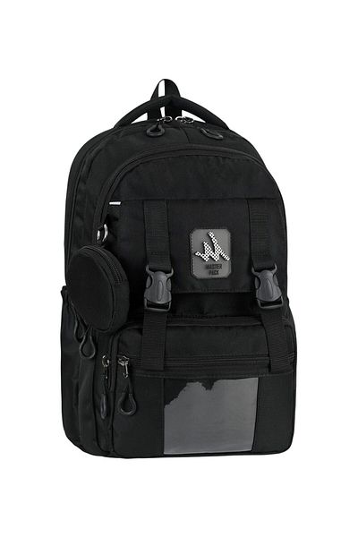 Dadacuq Trend Four-Compartment Cover School Backpack with Lock and Wallet Daily Travel Bag Ddcq3777