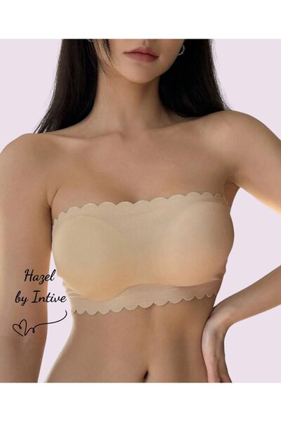 İntive Lingerie Hazel Silicon Sutien fără bretele, fără sârmă, tăiat cu laser, fără sudură, detașabil, importat, fără bretele