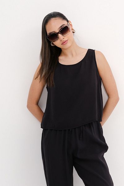 BLUE DAY'S Women's Thick Strap Blouse Beki Elastic Pants Modal Set