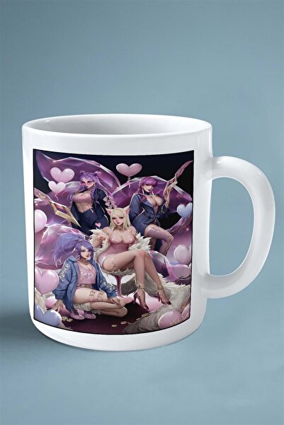 ART HEDİYE League of Legends Oyun Baskılı Kupa Bardak Çift Taraflı Baskı Kişi...