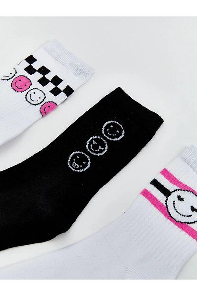 LC Waikiki Șosete pentru fete cu model LCW Kids, pachet de 5 (W5)