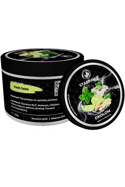 Start Kaif StartKaif Hookah Flavor, Okolom, made of cellulose, without nicotine or tobacco, 200g