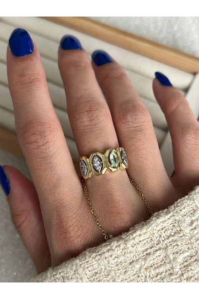 ringbox خاتم بيضاوي من الحجر من السلسلة المحدودة