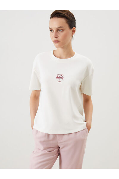 LC Waikiki Νέα σεζόν Crew Neck Printed Γυναικείο Tisort - S5PU46Z8