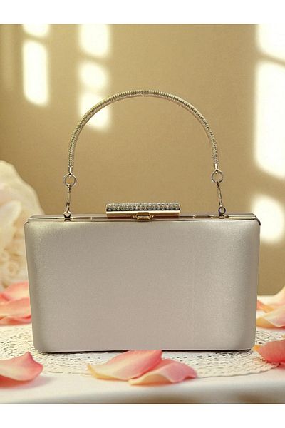 Biçanta Nude Color Satin Evening Dress Bag Evening Bag Engagement Wedding Bag