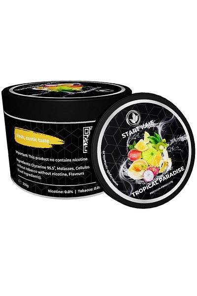 Start Kaif StartKaif Hookah Flavor, Tropical Paradise, made of cellulose, without nicotine or tobacco, 200g