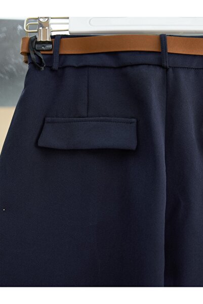 Modamorfo Pleated Pocket Belted Ankle Trousers -Laci