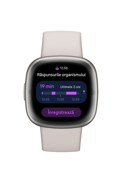 Fitbit Smartwatch Sense 2 Lunar White/Platinum Aluminum