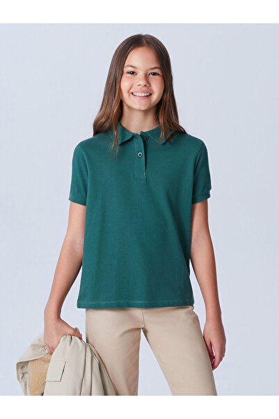 LC Waikiki LCW Kids YENİ SEZON Polo Yaka Kız Çocuk Tişört