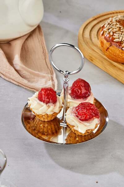 Turkco Krom Dekoratif Lüks Çerezlik, Tatlı ve Lokum Sunumluk