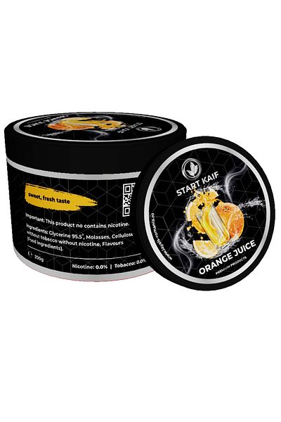 Start Kaif StartKaif Hookah Flavor, Orange Juice, made of cellulose, without nicotine or tobacco, 200g