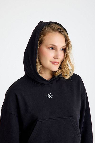 Calvin Klein Jeans 100% Cotton Women's Brand Logo Comfortable Black Sweatshirt Zw0Zw02604 Beh