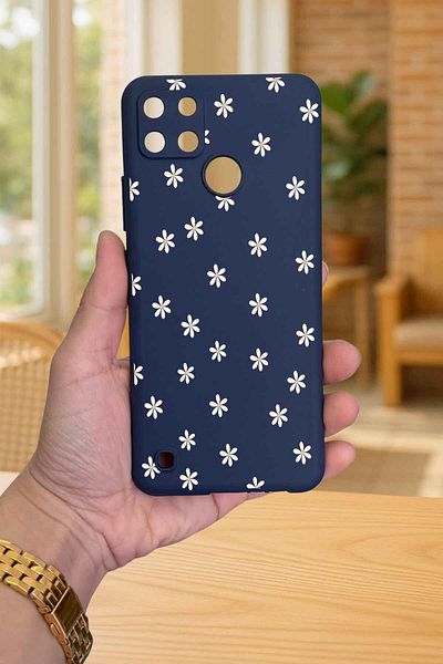 Vip Case Realme C21Y - حافظة مطاطية كلاسيكية ممتصة للصدمات من السيليكون بنمط MINI DAISY277