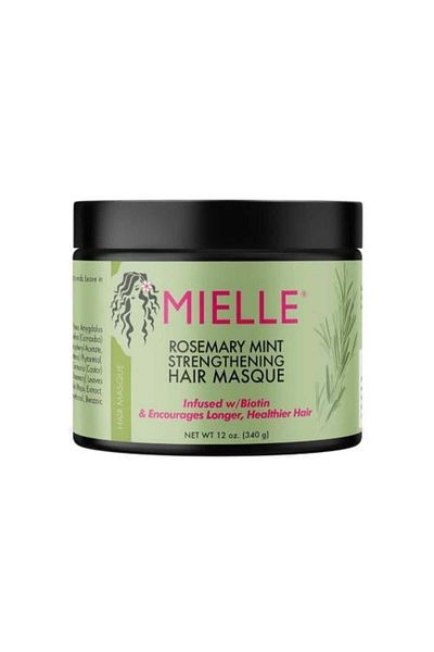 mielle organics Hair Strengthening Mask with Mint, Rosemary, Essential Oils, and Biotin 340g by Organics