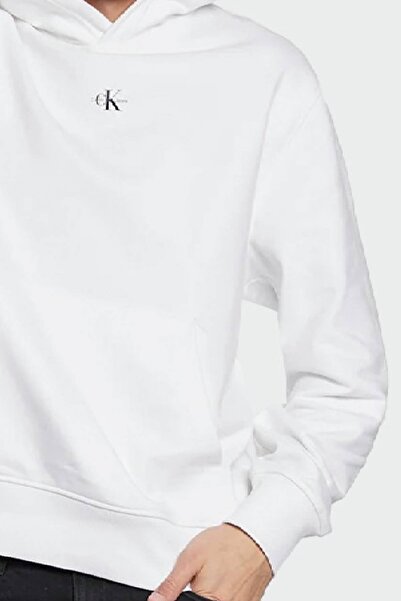 Calvin Klein Jeans 100% Cotton Women's Brand Logo Comfortable White Sweatshirt Zw0Zw02604Yaf