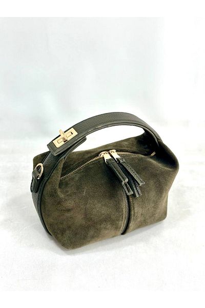 çkn sedat çakan çanta & fular & aksesuar Genuine Suede Leather Suede Handbag Women's Hand Shoulder Diagonal Bag