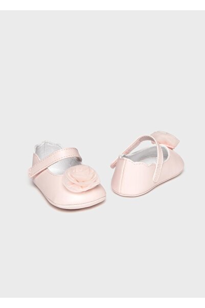 MAYORAL Newborn Kız Bebek Çiçekli Patik Ayakkabı Pembe
