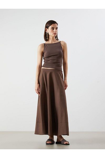 LC Waikiki Lcw Vision Elastic Waist Flared Skirt