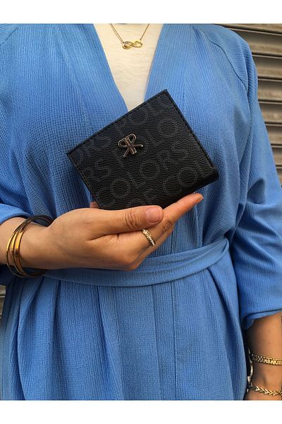 H&D COLLECTİON Very Stylish Lock Detailed Small Size Wallet with Coin Compartment 8056