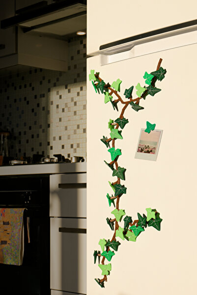 3D Kolaj Sarmaşık Magnet Seti | Buzdolabı & Metal Yüzey Dekoru