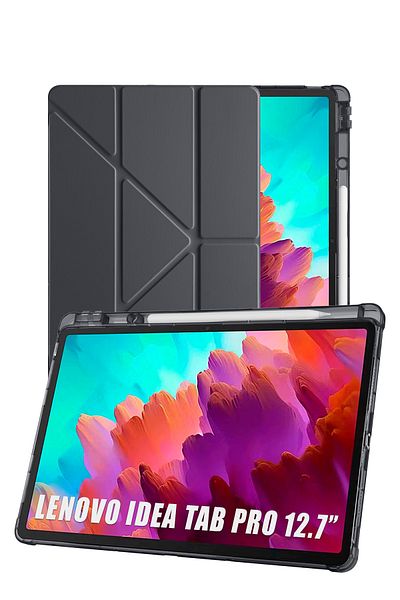 Nezih Case Lenovo Idea Tab Pro 12.7” Tb373Fu Compatible Tri Folding Smart Case with Pen Compartment and Sleep Mode