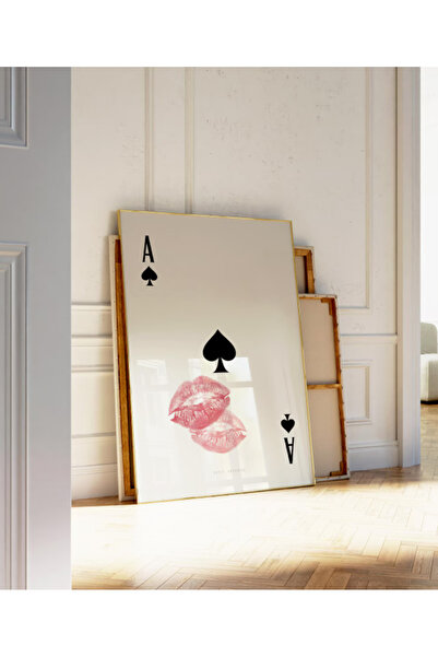 512 STORE Estetik As Kiss Pink Duvar Dekor Çerçevesiz Tasarım Modern Poster