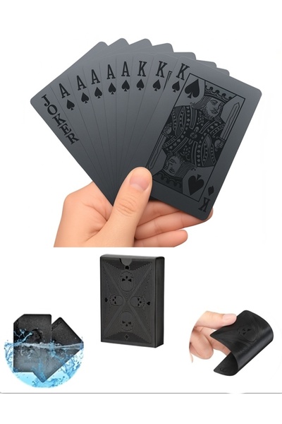 Boldy Black Playing Card - Overlay Playing Card -Poker Card-Overlay Playing Card-Plastic Waterproof Card