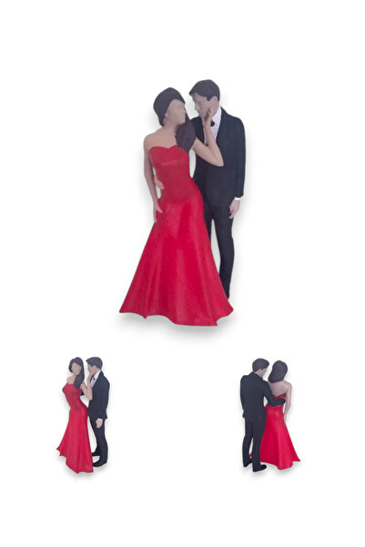 3deepdesign 3D Reçine Minyatür 6 Cm Çift Sevgili Figürleri - Teraryum & Maket...