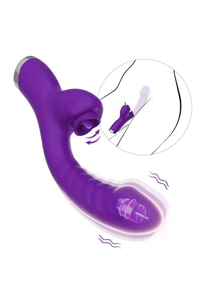 LOVENTA 2 in 1 for women that helps with stimulation, length 22.5 cm - Purple