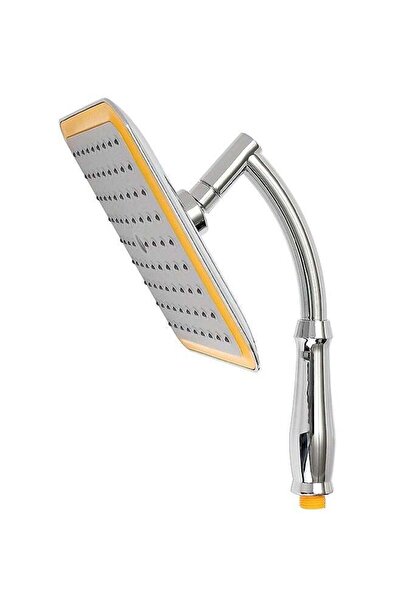 LIXADA Square Top Rainfall Shower Head Silver/Yellow