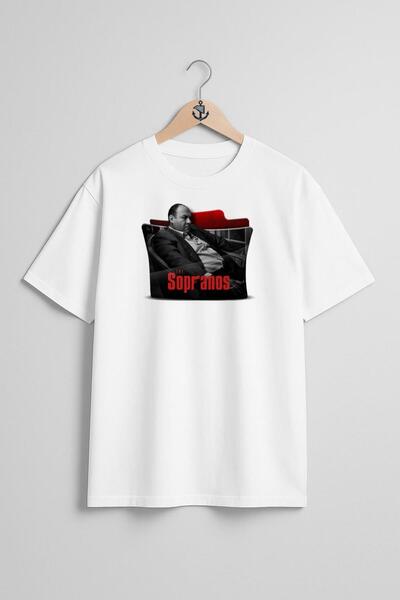 Bahriyeli Collection oversized Μπλουζάκι Unisex με σχέδιο στήθους με λογότυπο The Sopranos