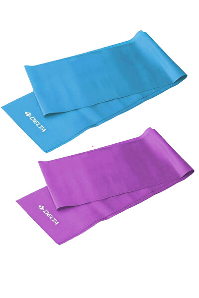 Delta Pilates Band 2'Li Plates Rubber 120 X 15 cm Light Exercise Resistance Rubber (Open End)