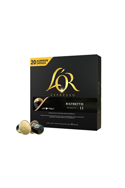 L'OR Cafea capsule, L’OR Espresso Ristretto, intensitate 11, compatibile Nespresso, 20 buc, 104 g