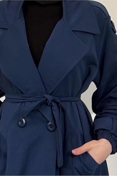 TRENDTESETTÜR TRENCH DE DAME ALBASTRU ÎNCHIS T 8126