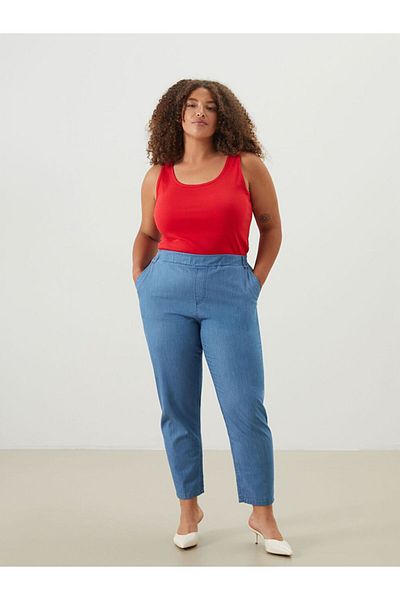 LC Waikiki LCW Grace Elastic Waist Straight Fit Women's Jean Trousers