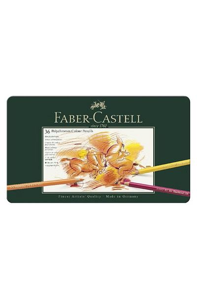 Faber Castel Polychrome Color Pencils – 36 Assorted Colors, Smooth & Vibrant