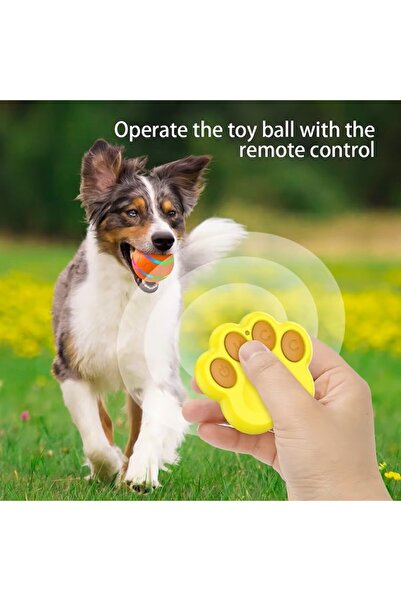 Acfapro Jucărie inteligentă pentru câini și pisici Minge interactivă ACFAPRO™ cu lumini LED, telecomandă, încărcare USB
