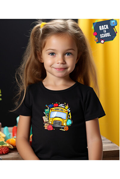 ASELİNDA Tricou unisex pentru copii cu imprimeu Back To School-Tricou pentru ...