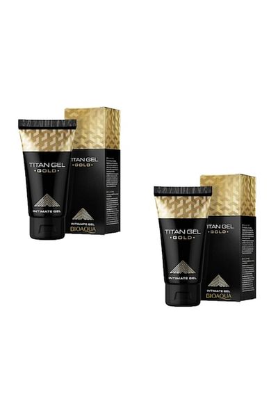 Bioaqua 2 x Titan Gel Gold pentru mărirea dimensiunii genitale și erecții puternice,