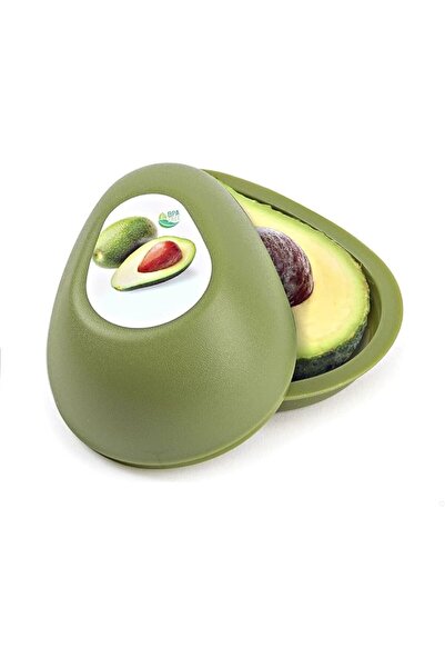Flippy Food Container, Avocado Model, Plastic, 12.5 x 12.5 x 5.4 cm, 500 ml, Dark Green