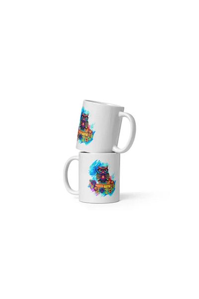 BaoBao Ceramic mug with symbolic illustration – Unique and expressive design – 330 ml
