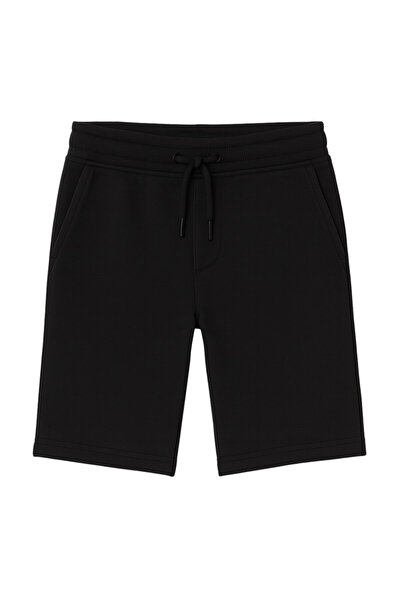 Victor and Jane Kids French Terry 100% Cotton Shorts - Black