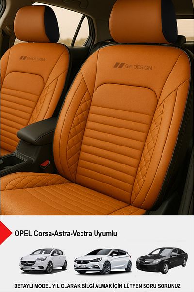 GM-DESIGN Istanbul Series Leather Auto Seat Cover (Opel Corsa-Astra-Vectra Compatible)