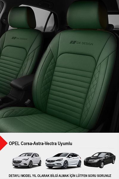 GM-DESIGN Istanbul Series Leather Auto Seat Cover (Opel Corsa-Astra-Vectra Compatible)