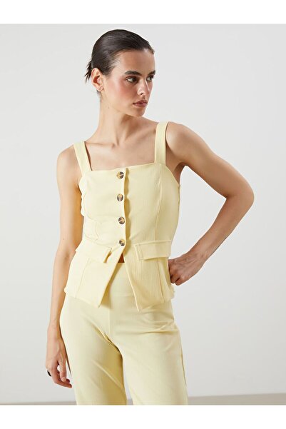 LC Waikiki Lcw Vision Yellow Square Collar Women's Undershirt