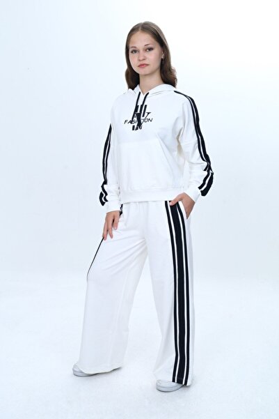 Jannock 100% Cotton 2 Thread Girls Tracksuit Set – Oversize, Hooded, Kangaroo Pocket-308