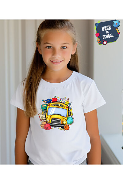 ASELİNDA Tricou unisex pentru copii cu imprimeu Back To School-Tricou pentru ...