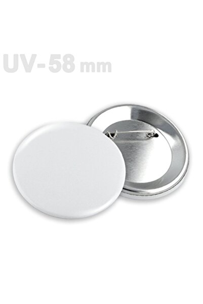 vizyonstore 58 mm UV Baskıya Uygun Buton Rozet VG58UVBR 250 adet