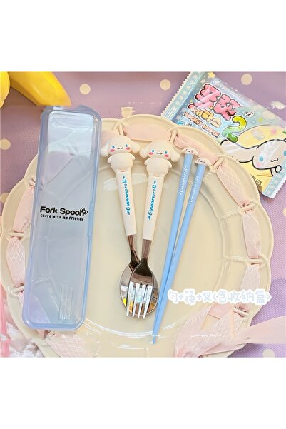 Choice مجموعة عيدان طعام وملاعق وشوكة للأطفال من سانريو كورومي هيلو كيتي ميلو...